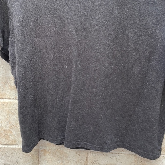 Charcoal Gray Natural Like Cropped Tee Shirt - Picture 3 of 7